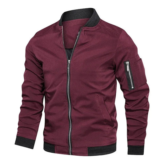 Spring Autumn Men's Windbreaker Jacket Casual Lightweight Jacket For Men Sports Zip Up Coat with Pockets Clothing