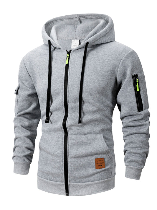 2025 New Autumn Men Sweatshirts Long Sleeve Jacket Hoodie Zipper Closure Jacket Male Hoodies Sweatshirt Slim Fit Male Clothing