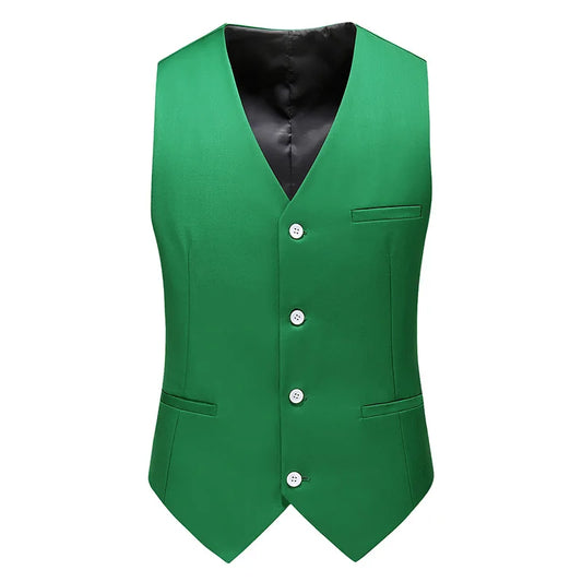 Vest for Men 17 Colors Solid Color Slim Single Breasted Waistcoat Business Fashion Casual High Quality Men Clothing Suit Vests