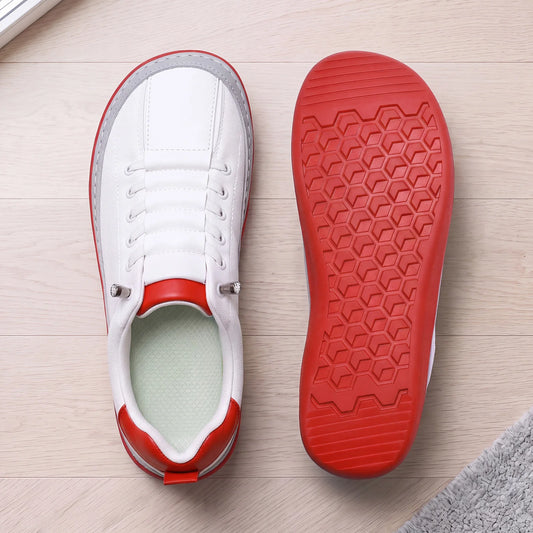 Women's Wide Top Minimalist Barefoot Sneakers - Featuring A Wide Toe Sole And Low Cut Lace Up Walking Shoes, Wide Last Shoes, Cushioning, Lightweight And Breathable, Suitable for Fitness, Yoga Steps, And Daily Work. Couple Sh