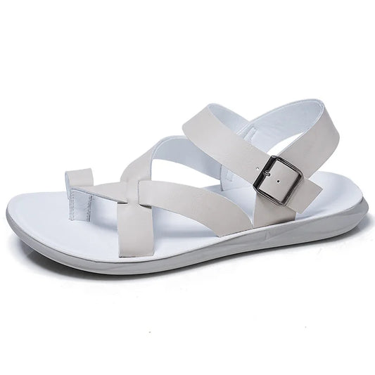 Summer Men Rome Genuine Leather Roman Sandals Gladiator 2024 Sandalias Romanas Hombre Flat Sandles Dropshipping
