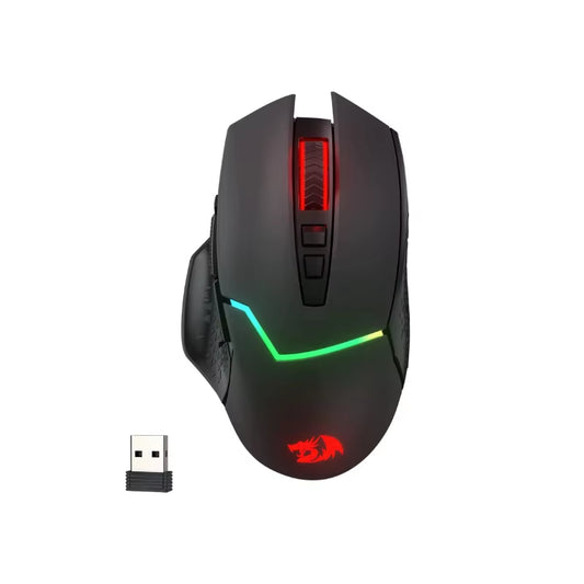 M690 PRO Wireless Gaming Mouse 8000 DPI Wired Mouse Rapid Fire Key 8 Macro Buttons for Pc/Mac/Laptop, Black/White Mouse