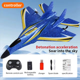 Dwi RC Foam Aircraft Plane 2.4G Radio Control Glider Remote Control Fighter Cool Lighting Plane Glider Airplane Foam Boy Toy Gif