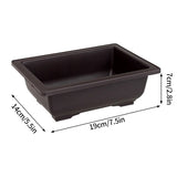 Rectangular Bonsai Training Pots Plastic Flowerpot with Drainage Tray Succulent Plants Pot Bonsai Plants Growing Pots Home Decor