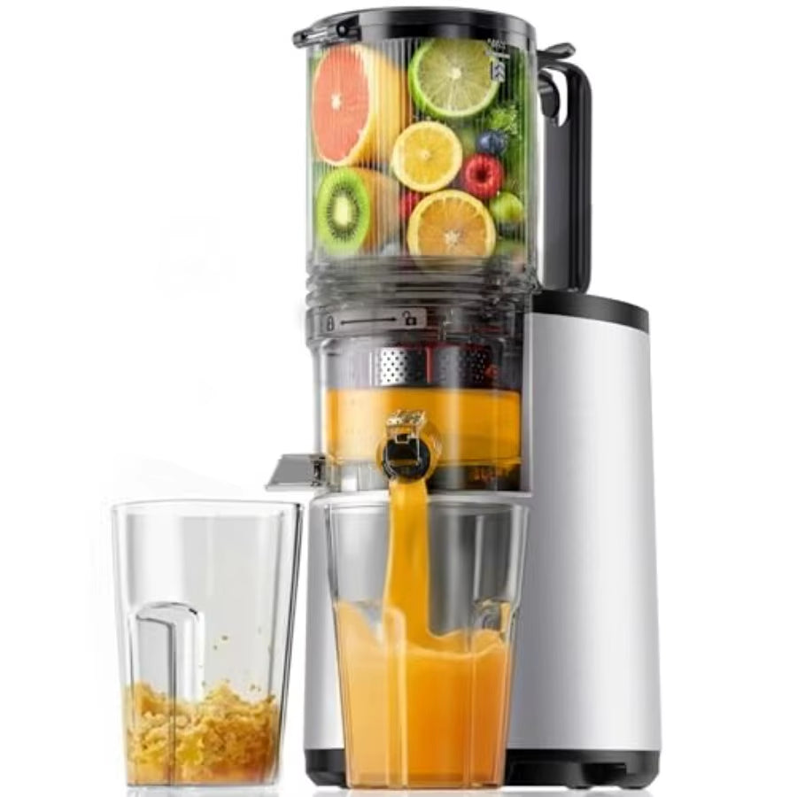 Cold Press Juicer Machines with 5.6Inch Wide Feed Chute for Whole Vegetables and Fruits Slow Masticating Juicer Ensuring 99.6 H