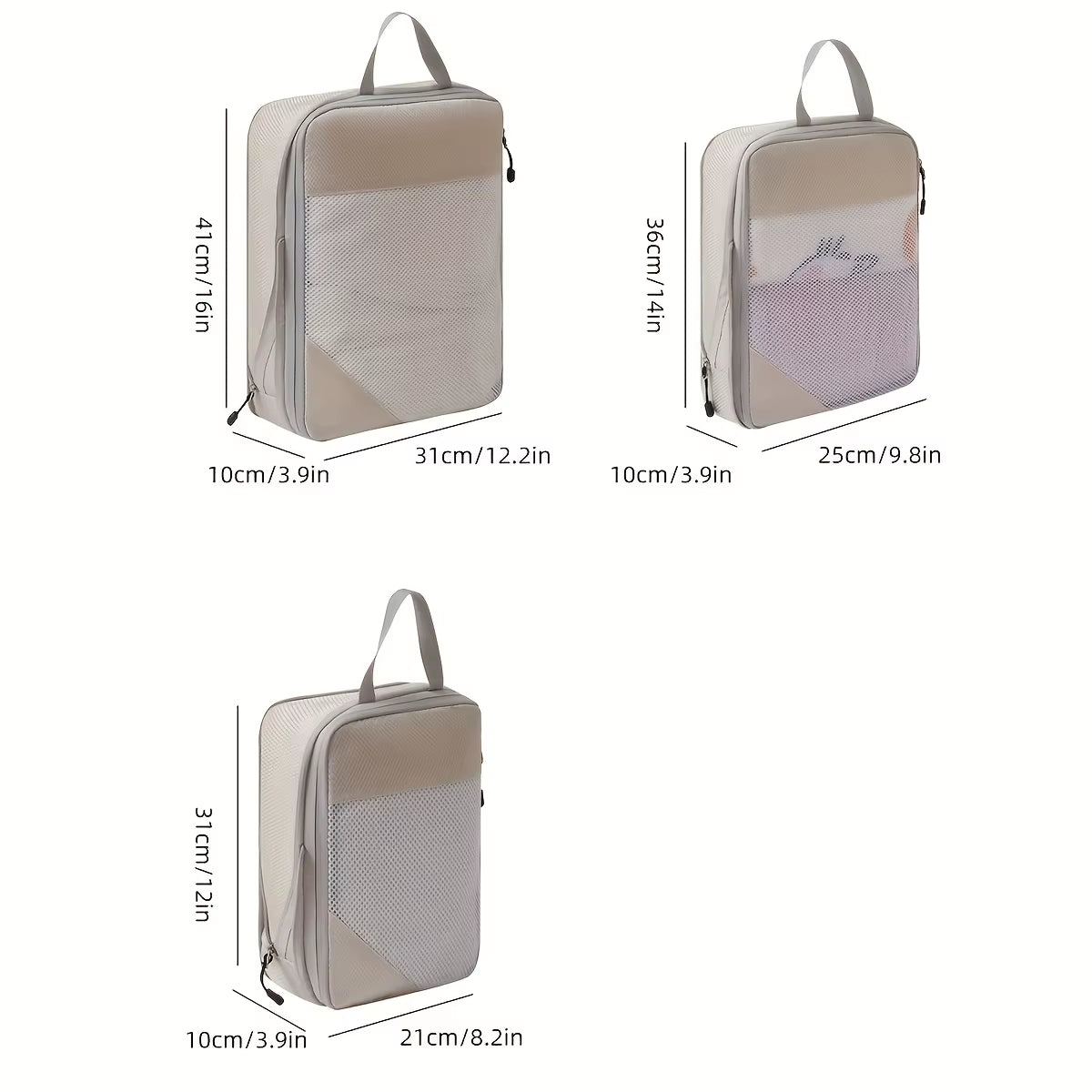 3/5 Pcs Compression Packing Cubes Zipper Luggage Organizer Travel Essentials Carry-On Suitcase Storage | 24-Hour Shipping