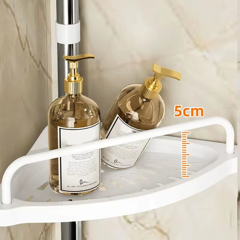 1 Piece Corner Shower Bar - Shower Bar Organizer, Floor Standing Shower Towel Rack Corner Waterproof, Suitable for Bedrooms