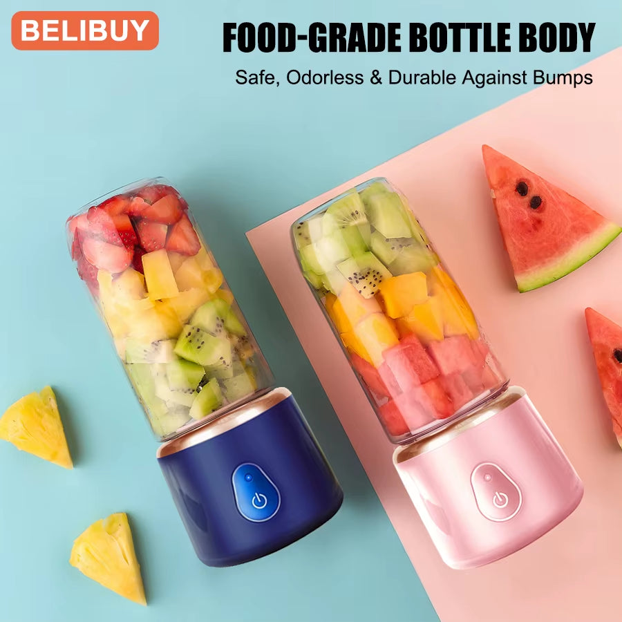 400Ml Portable Juicer Blender Electric Fruit Juicer USB Charging Lemon Orange Fruit Juicing Cup Smoothie Blender Machine
