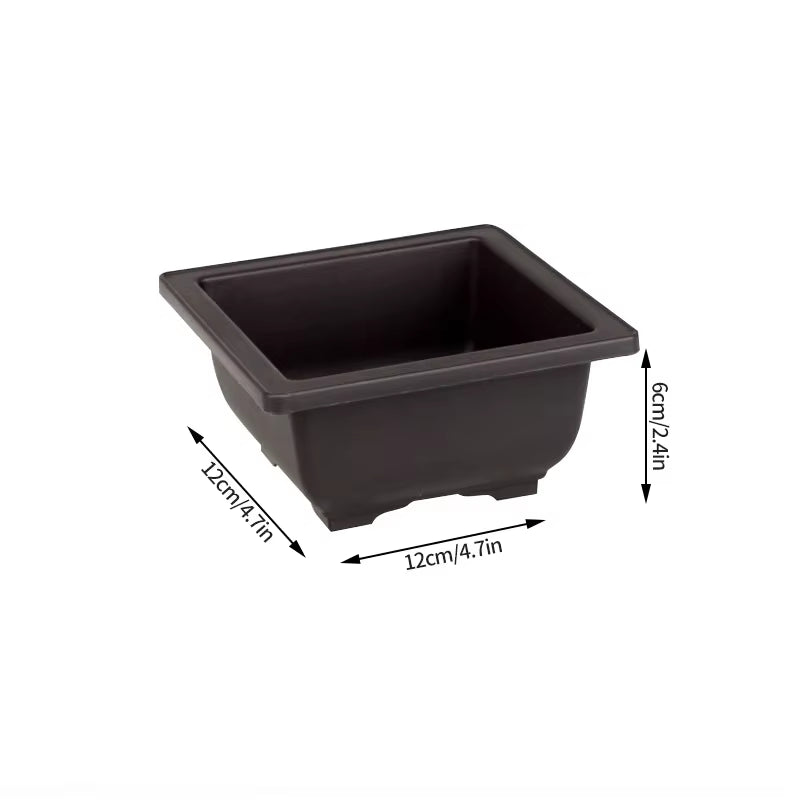 Rectangular Bonsai Training Pots Plastic Flowerpot with Drainage Tray Succulent Plants Pot Bonsai Plants Growing Pots Home Decor