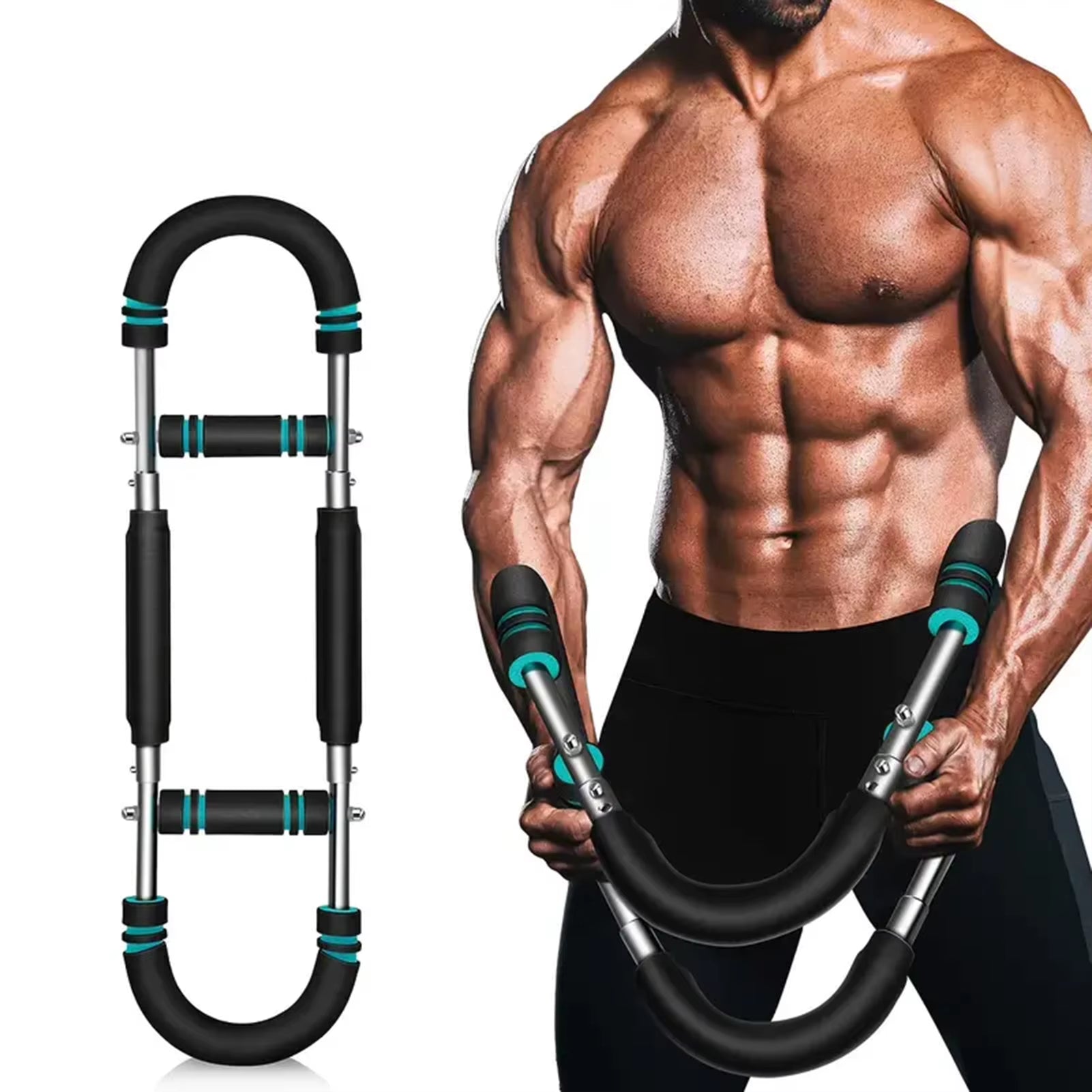 40KG U Shape Hand Gripper Strengths Twister Arm Trainer Power Twister Bar Fitness Equipment for Men and Women Home Workout