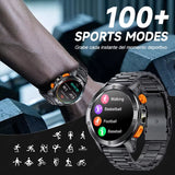 Sports Smart Watch Men LED Flashlight IP68 Waterproof Bluetooth Call Health Watches Voice Assistant Military Smartwatch Men