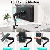 GMK914 Single Monitor Mount Stand Gas Spring Adjustable Arms with VESA 75/100Mm, 13-32 Inch Screen Compatibility