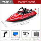 Wltoys WL917 RC Boat 2.4Ghz Remote Control Boats RC Jet Boat 16Km/H RC Boat Toy Gift for Kids Adults Boys Storage Bag Package