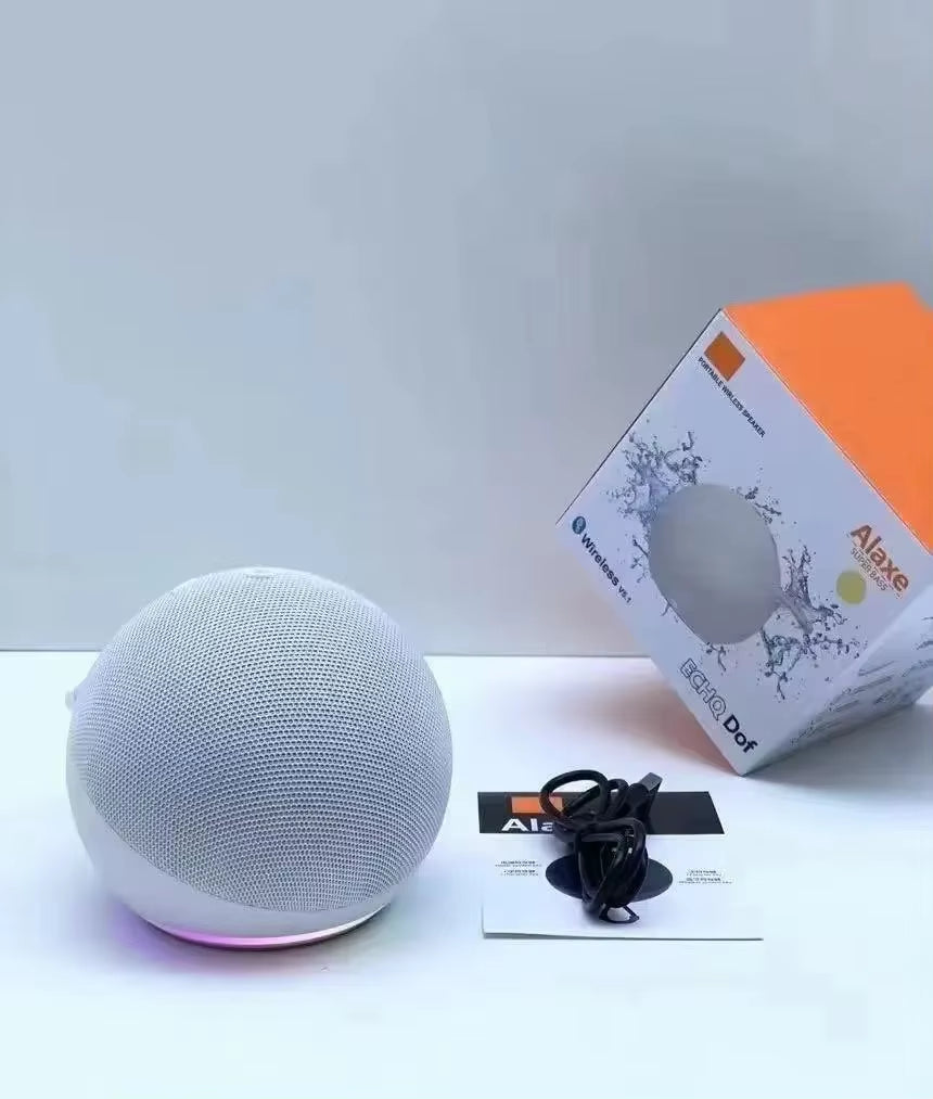 Alaxe Small Bluetooth Speaker Echo Dot 5Th Outdoor Wireless Bluetooth Generation Mini RGB Speaker Home Subwoofer