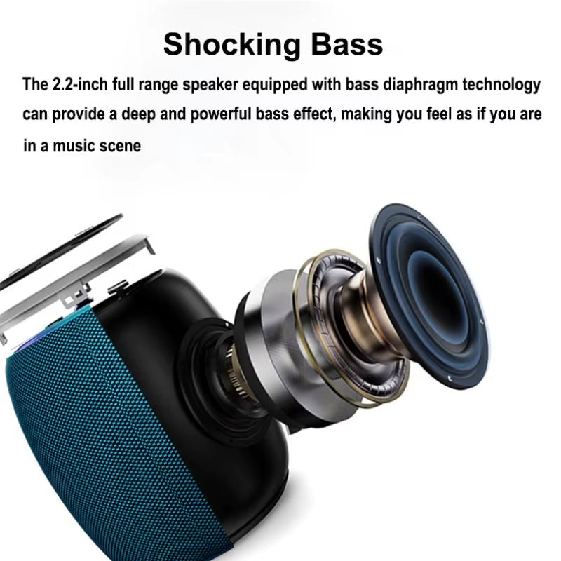 S26 Bluetooth Speaker Ambient Light, Portable Handheld Lanyard, Wireless LED Light and Subwoofer