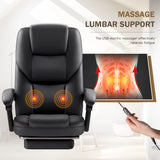 Ergonomic Executive Office Chair with Footrest for Big and Tall Users - Adjustable Reclining Desk Chair for Home and Office