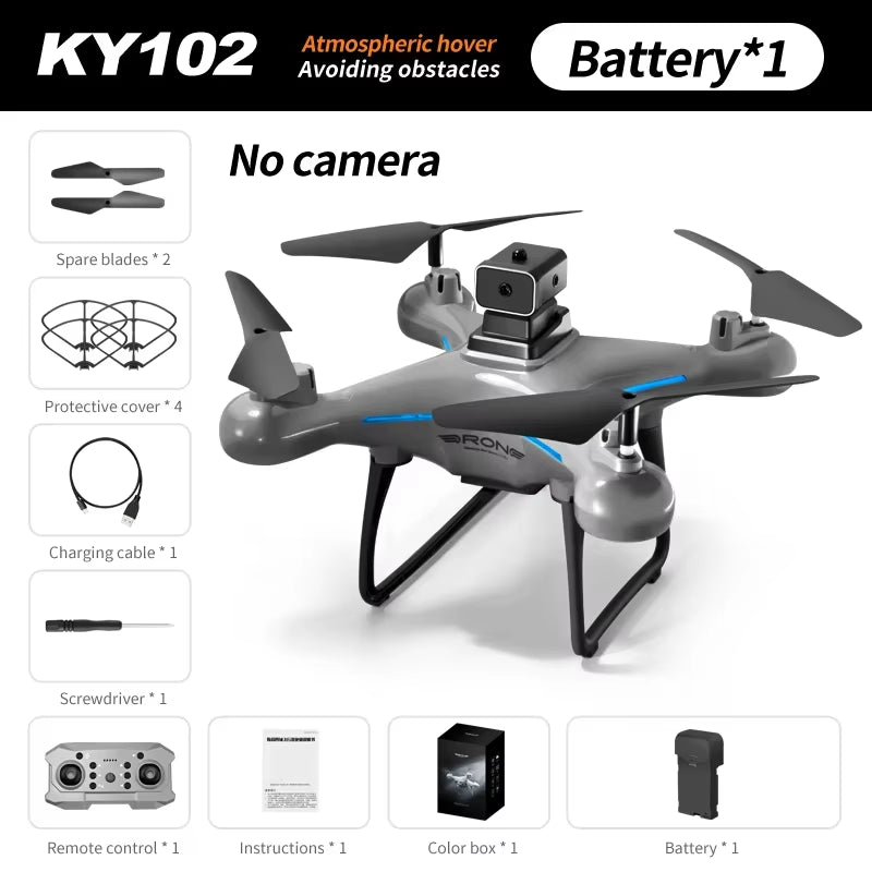 KY102 RC Drone 8K Professional Dual Camera Aerial 360° Quadcopter Obstacle Avoidance Optical Flow Aerial Dron Toys