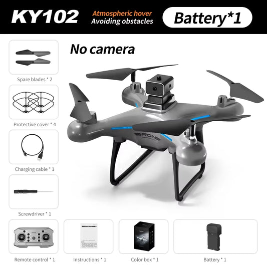 KY102 RC Drone 8K Professional Dual Camera Aerial 360° Quadcopter Obstacle Avoidance Optical Flow Aerial Dron Toys