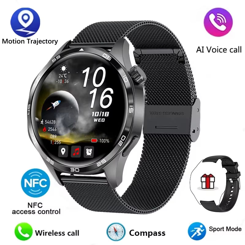 Watch GT5 PRO Smartwatch GPS Motion Trajectory HD Screen Bluetooth Call NFC Men Smart Watch Outdoor Sports Watches Men 2024 New