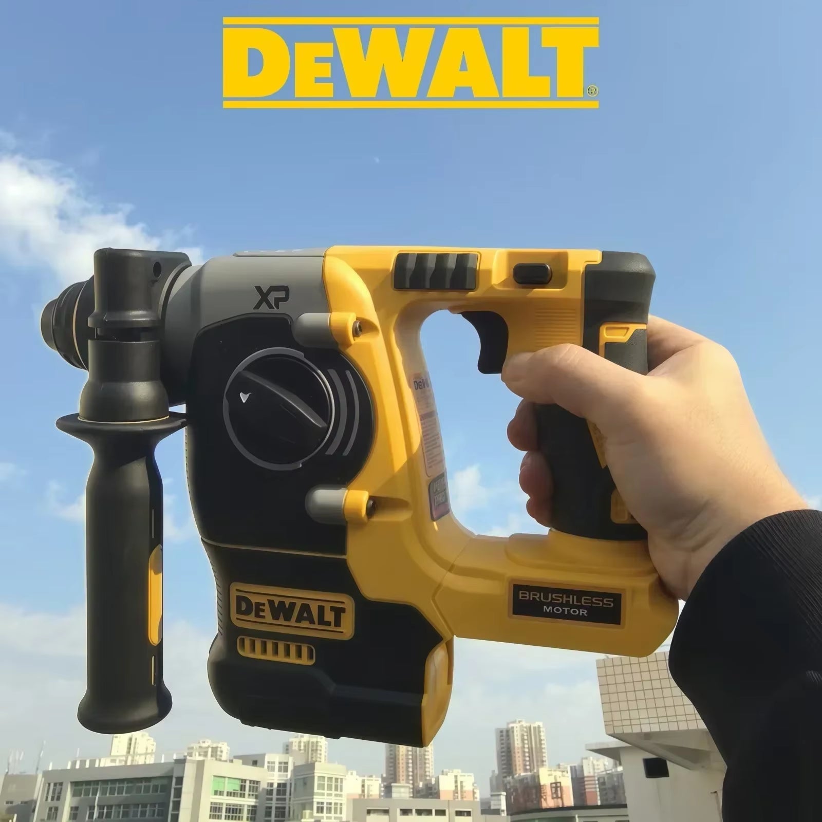 Cordless Rotary Hammer Drill with SDS-Plus, Rechargeable 2-Mode Demolition and Chipping Capabilities for Metal and Concrete
