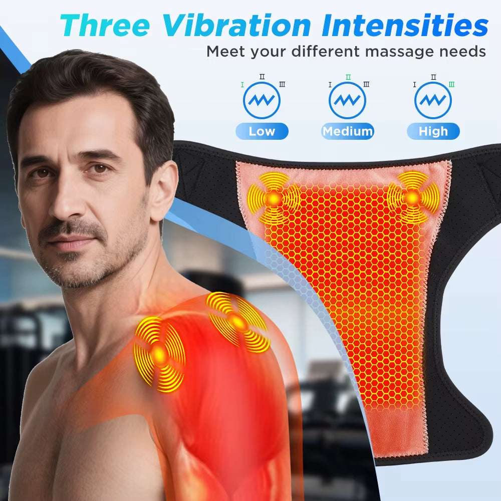 Wireless Control Graphene Heating Shoulder Knee Massager Knee Shoulder Elbow Arthritis Warm Wrap Massage Support Brace Belt