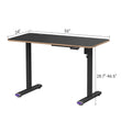Electric Height Adjustable Ergonomic Desk - 55" x 24" Sit-Stand Computer Table for Office Use