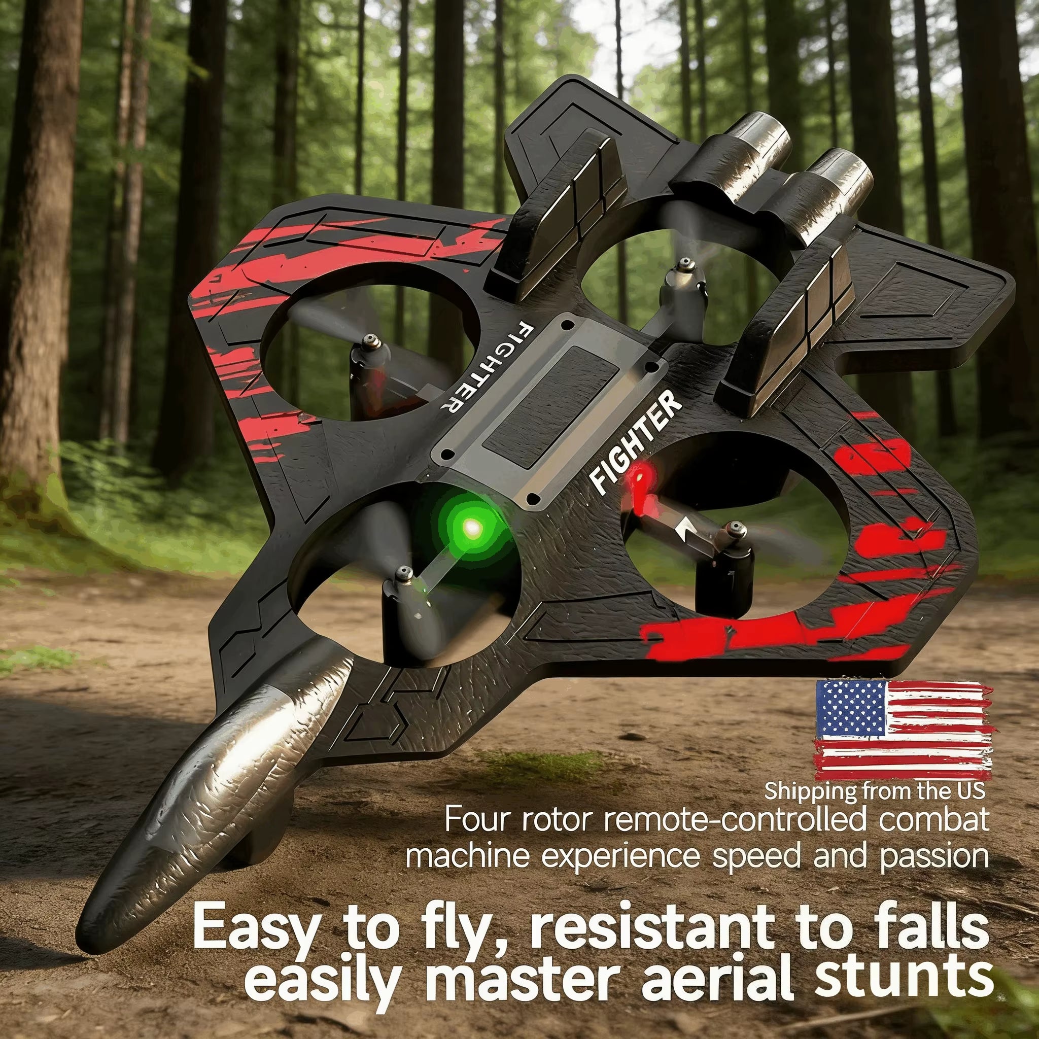 Awesome RC Stunt Plane Gift - 2.4Ghz Remote Control Foam Glider, Easy Fighter Drone for Boys, Perfect Christmas Present for Kids
