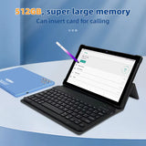2025 10-Inch Android 14 Tablet with Keyboard, 12GB RAM, 512GB Storage, 7000mAh Battery, 5G Wi-Fi, Bluetooth, HD IPS Display