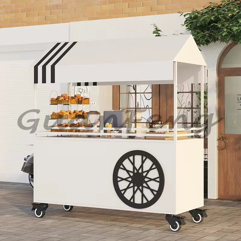 Stall Trolley Mobile Stall Snack Cart Display Stand Night Market Float Outdoor Market Stall