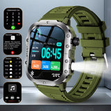 2025 New Military Smart Watch Men Outdoor Sports Fitness Tracker Health Monitoring 2.01Inch Bluetooth Calls Smartwatch