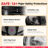 1200W 12-In-1 Electric Pressure Cooker 8Qt, Stainless Steel Pressure Cooker, Slow Cook Rice Cooker Steamer Sauté, Yogurt