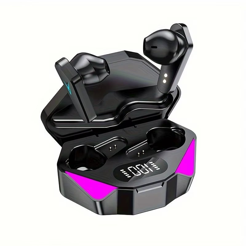 Wireless Bluetooth Headphones with LED Battery Display and Charger Case HIFI Sound Quality Music Game Sports Headphone
