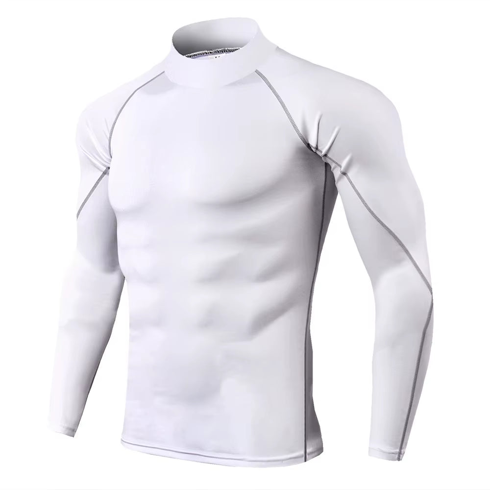 Men Sport T-Shirt Quick Dry Bodybuilding Running Shirt Long Sleeve Compression Top Gym T Shirt Men Fitness Tight Rashgard