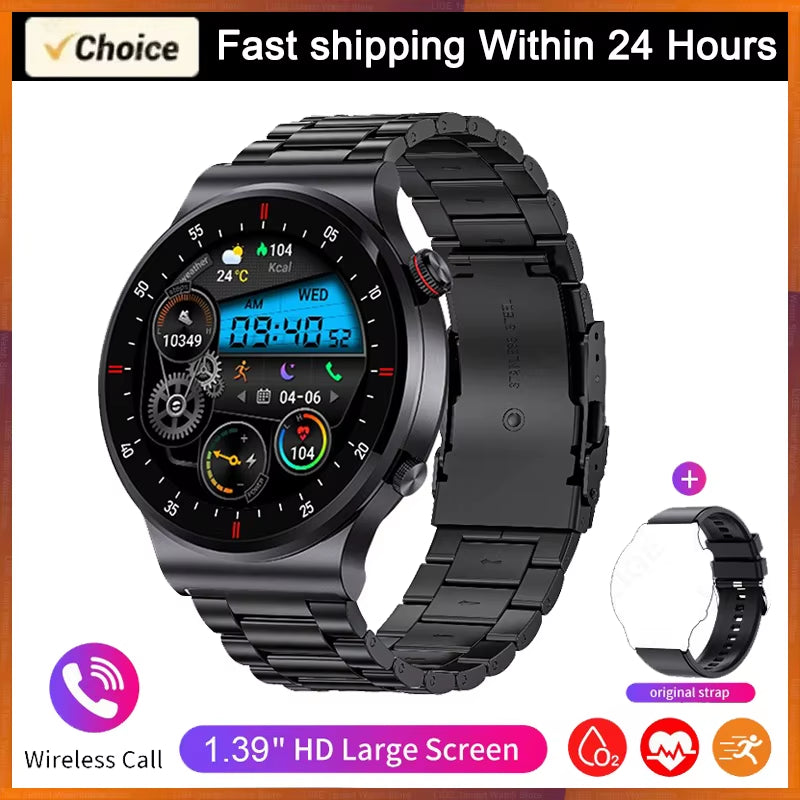ECG+PPG Bluetooth Call Smart Watch 2025 Men AMOLED Full Touch Sports Watch Women Men Smartwatch Waterproof for Android Ios