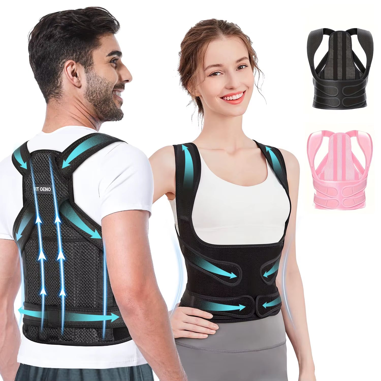 Back Brace Posture Corrector for Unisex Shoulder Straightener Adjustable Full Back Support Upper Hunchback Spine Corrector