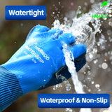 Waterproof Safety Work Gloves, Full Latex Coating, Non-Slip and Wear-Resistant, Gardening、Fishing、Outdoor, 2 Pairs