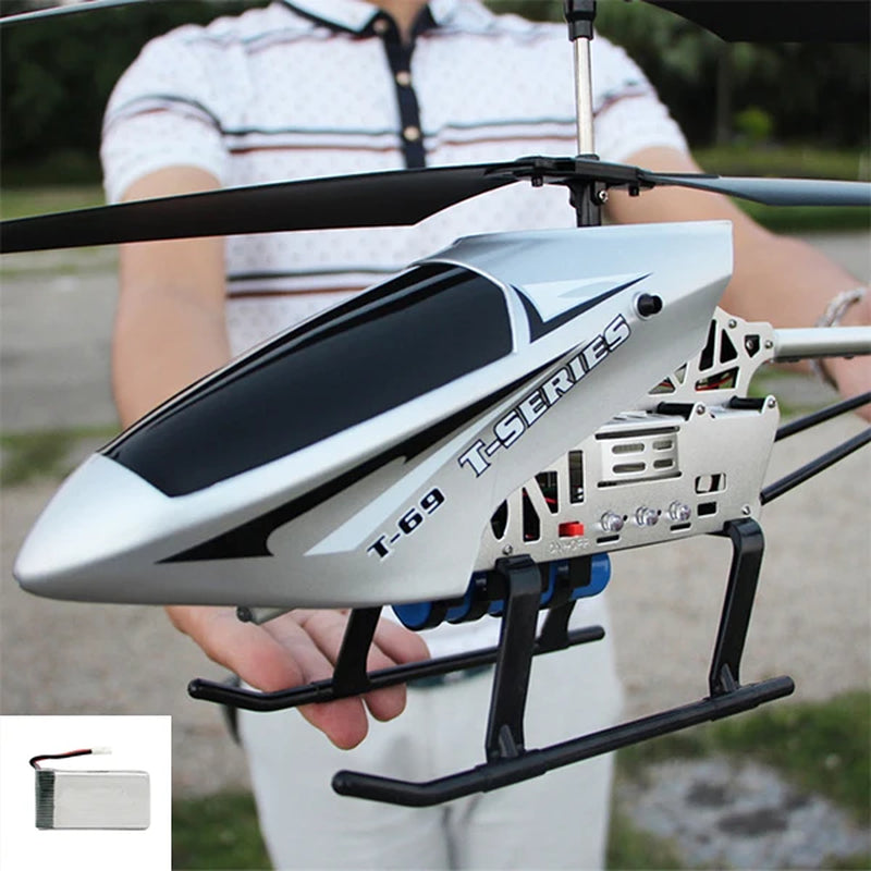 Rc Helicopter with Remote Control Extra Durable Big Plane Toy for Kids Drone Model Outdoor 3.5CH 80Cm Aircraft Large Helicoptero