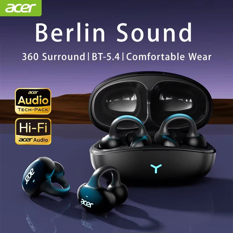 OHR206 Clip-On OWS Bluetooth Earphpones IP5 Waterproof Dolby Sound Quality AAC/SBC Wireless Sports Bluetooth 5.4 Headphones