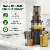 Slow Masticating Cold Press Juicer: 200W Juicer for Vegetables and Fruit