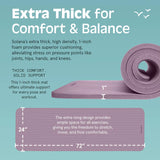 Retrospec Solana Yoga Mat 1" Thick W/Nylon Strap for Men & Women - Non Slip Exercise Mat for Home Yoga