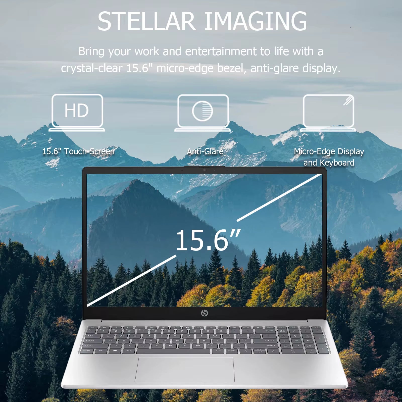 HP 15.6" Touchscreen Laptop,Business Laptop, Core I3-1315U,Up to 64GB RAM,2TB Ssd, UHD Graphics,Wifi 6E,Win 11,Silver