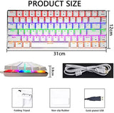 80% Mechanical Gaming Keyboard and Mouse Mousepad &Rainbow Backlit 12000 DPI Lightweight Gaming Mouse with Honeycomb Shell Set