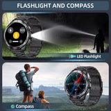 New Smart Watch Men 1100Mah Large Capacity Battery Compass Outdoor 3ATM Waterproof Sports Fitness Bluetooth Call Smartwatch