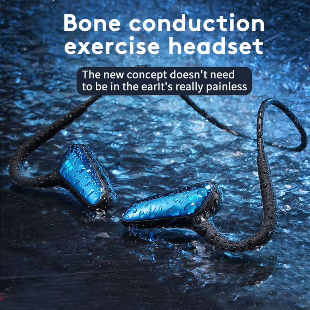 Earphone Shared Music Headset Phone BT5.2 Bone Conduction Headphones Wireless Earphones with Microphone for Sport Fitness