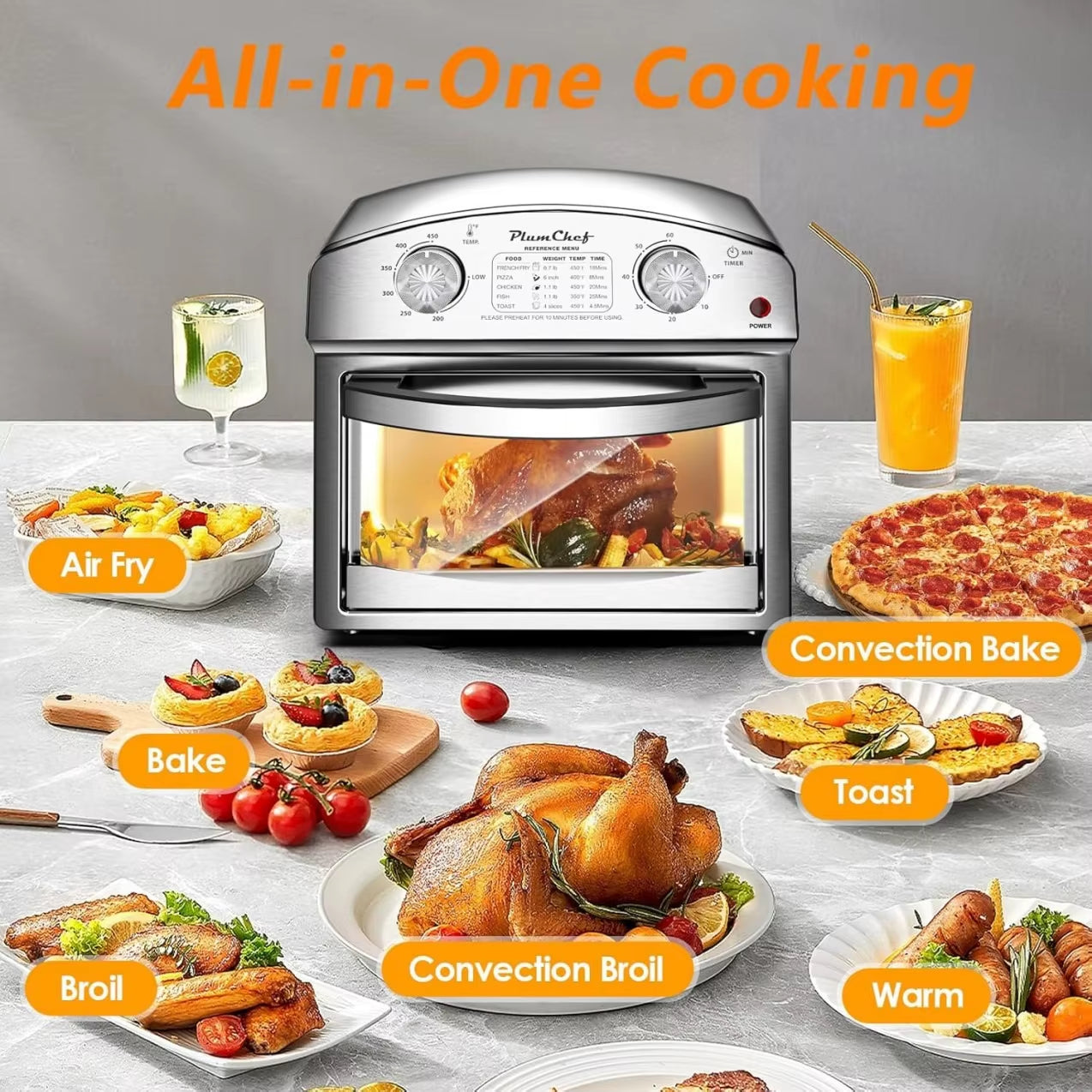 Plum Chef Air Fryer 13QT Multifunctional Convection Oven