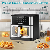 10.2 QT Large Capacity Oilless Air Fryer Oven with 1700W Power, 10 Preset Cooking Modes, Non-Stick Basket, Family-Friendly, Incl