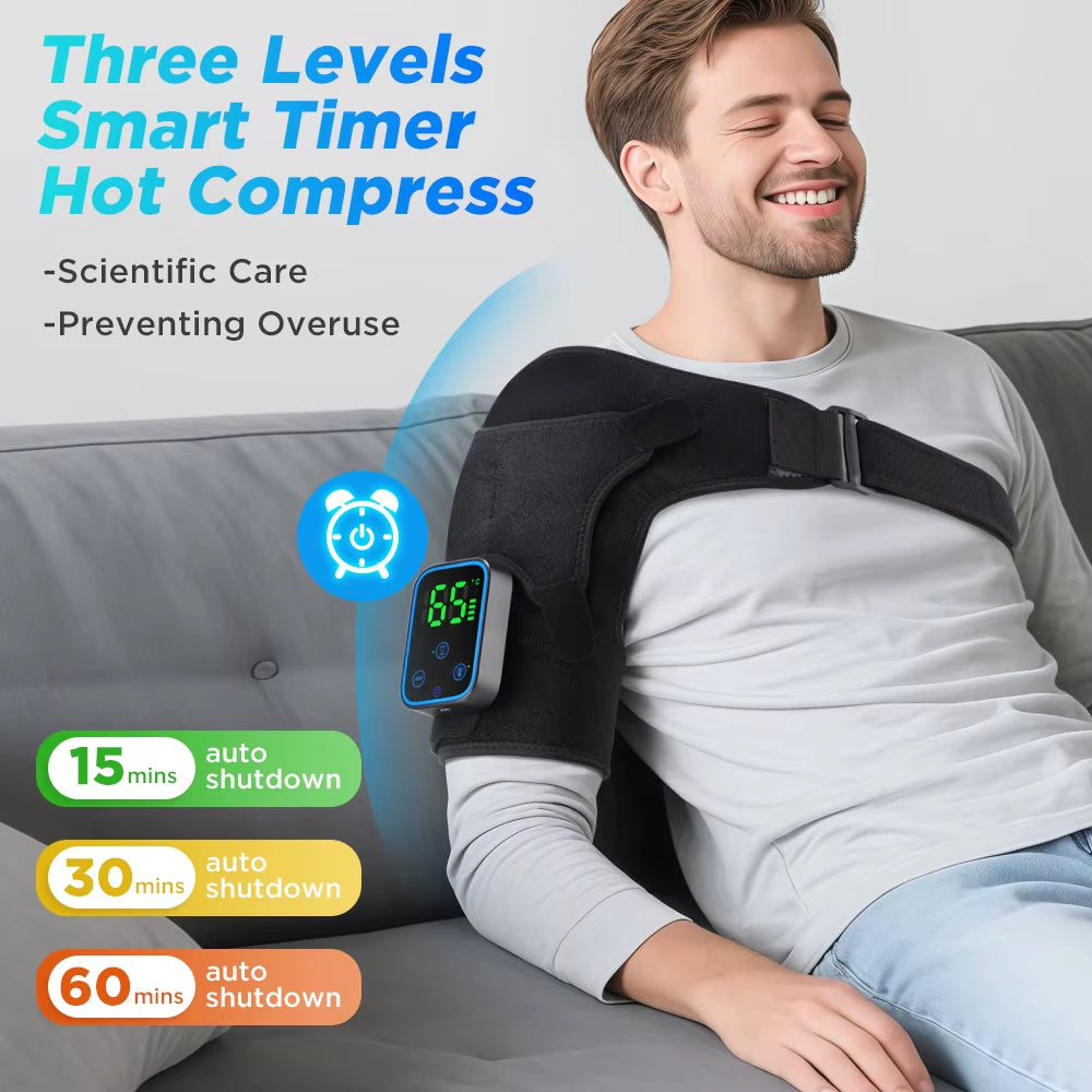 Wireless Control Graphene Heating Shoulder Knee Massager Knee Shoulder Elbow Arthritis Warm Wrap Massage Support Brace Belt