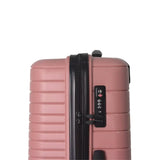 3Pc PP Hardshell Luggage Set TSA Lock Lightweight Durable Spinner Wheels Suitcases 20 24 28 Inch Pink Travel Set