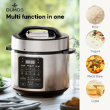 12-In-1 Electric Pressure Cooker 6 QT Stainless Steel Multi Cooker for Rice, Steaming, Slow Cooking