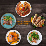 Electric Indoor Grill Griddle, Smokelgrill, Portable Korean BBQ with Turbo Smoke Extractor Technology, Non-Stick Removable